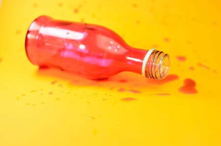 Bottle in background color.の写真素材