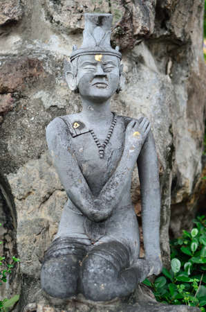  statue at Wat Pho, Bangkokの写真素材