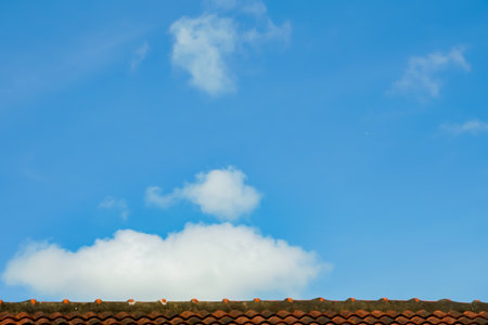summer blue gradation clouds light white background clear clouds beauty in peace sunlight bright winter weather vivid.の写真素材