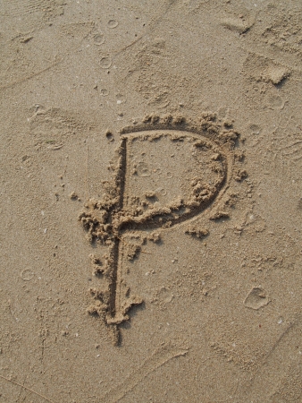 P, English lettersの写真素材