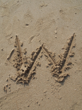 W, English lettersの写真素材