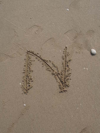 N, English lettersの写真素材