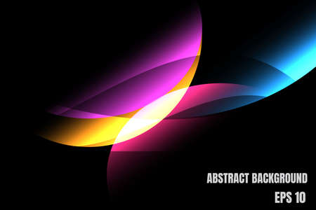 Turquoise colors and ellipse background vector overlapping layers on dark areas for background design.のイラスト素材