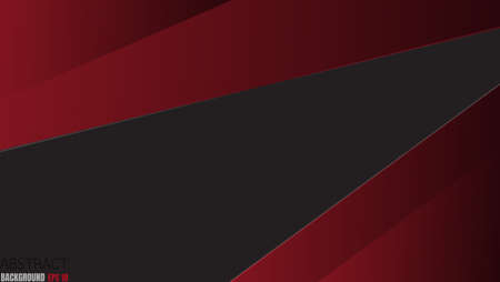 Red geometric vector background and layers superimposed on black background for text designのイラスト素材