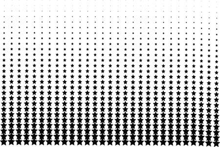 The patterns of the stars are endlessly connected to each other. Stylish texture Black and white backgroundのイラスト素材