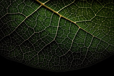 Close up of green leaf texture. Abstract nature background for design.の素材