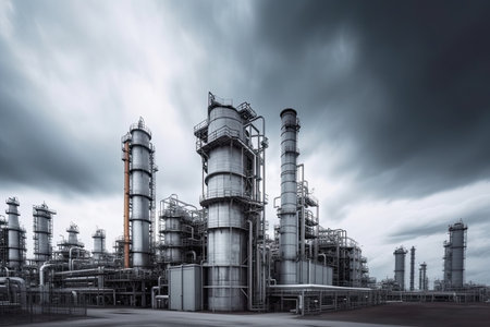 Oil refinery, petrochemical plant, petrochemical industry.の素材