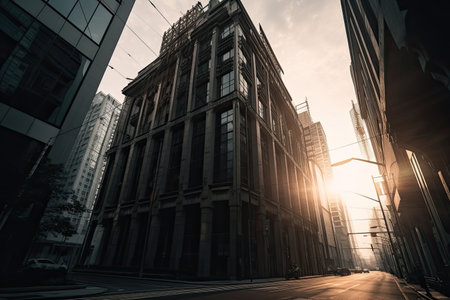 Modern office building,shanghai,china.3d renderingの素材