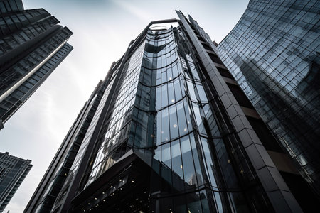 Modern skyscrapers in the business district of London, UK.の素材