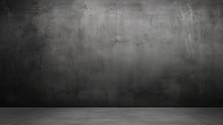 Concrete wall and floor as a background. 3D rendering.の素材
