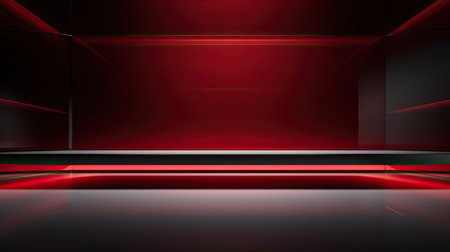 Red stage background with spotlights. Vector illustration. Eps 10.の素材