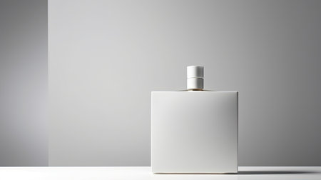 Perfume bottle mockup on white background. 3D renderingの素材