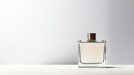 Perfume bottle on a white background. 3d rendering.の素材