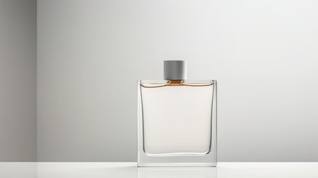 Perfume bottle on a white background. 3d rendering.の素材