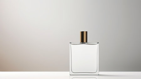 Perfume bottle on a white background. 3d rendering.の素材