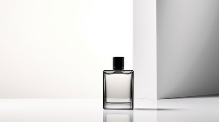Perfume bottle on a white background. 3D rendering.の素材