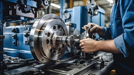 Car mechanic working in auto repair shop. Auto service industry. Automotive manufacturingの素材