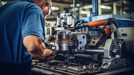 Car mechanic working in auto repair shop. Auto service industry. Automotive manufacturingの素材