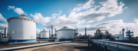 Oil refinery, petrochemical plant, petrochemical industry. Industrial backgroundの素材