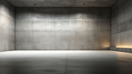 abstract modern architecture background, empty concrete room with light from windowの素材