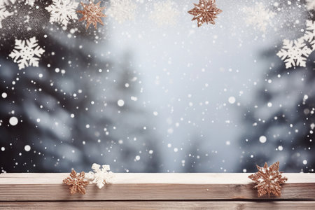 Christmas greeting card. Festive decoration on background. New Year concept. Copy space. Flat layの素材