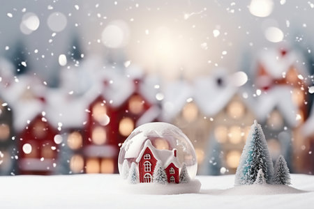 Christmas greeting card. Festive decoration on background. New Year concept. Copy space. Flat layの素材