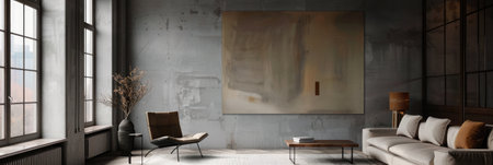 modern bright interiors apartment Living room mockup illustration 3D rendering computer digitally generated imageの素材