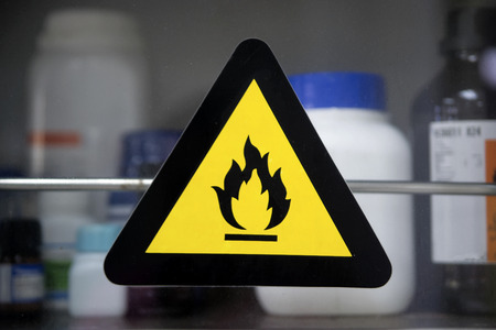 The Hazard symbols for chemicals are pictograms defined by the European community for labeling chemical packagings (for storage and workplace) and containers (for transportation). They are standardized currently by the CLP/GHS classification.の写真素材
