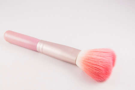 Pink cosmetic bush for makeup your faceの写真素材