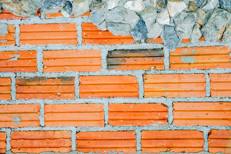 brick wall texture for the backgroundの写真素材