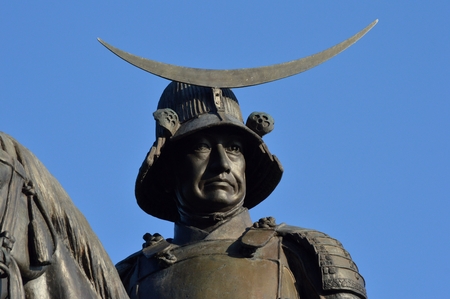 The equestrian statue of date Masamuneの写真素材