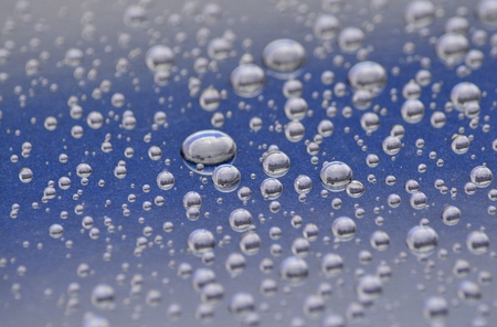 Water on the carの写真素材