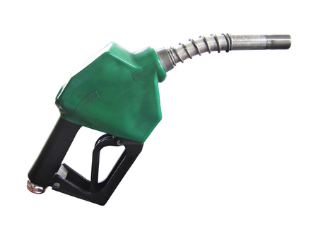 fuel nozzle isolated on white backgroundの写真素材
