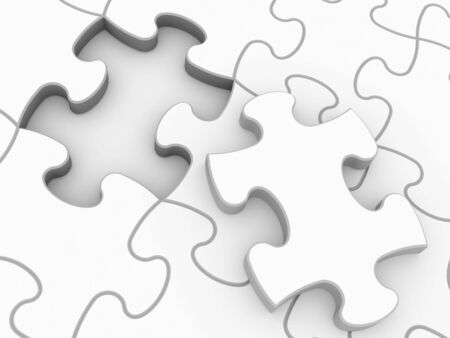 Piece of puzzle. 3d computer generated.の写真素材