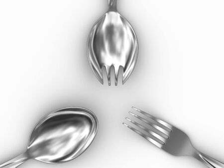 Singularity tableware. Isolated on white with shadows.の写真素材