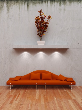 interior with sofaの写真素材