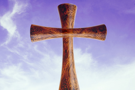 cross against the skyの写真素材