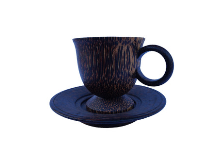 Wooden coffee cupの写真素材