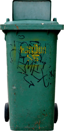 Green recycling binsの写真素材