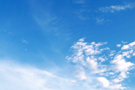 Blue sky with cloudsの写真素材