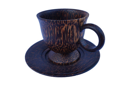 Wooden coffee cupの写真素材