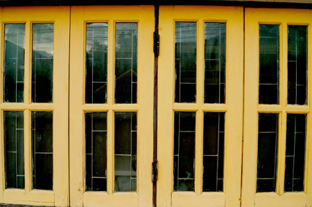 Old Wooden windowの写真素材