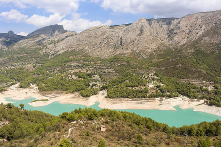 Beautiful landscape in mountain village Guadalest, Spainの写真素材