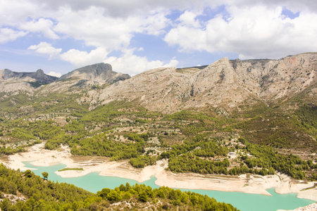 Beautiful landscape in mountain village Guadalest, Spainの写真素材