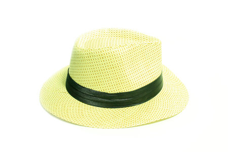 A white cowboy hat on a white backgroundの写真素材