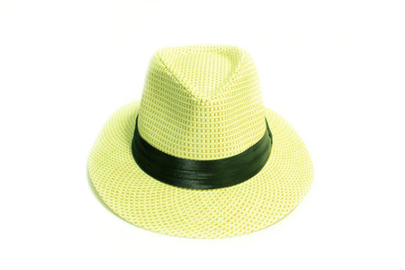 A white cowboy hat on a white backgroundの写真素材