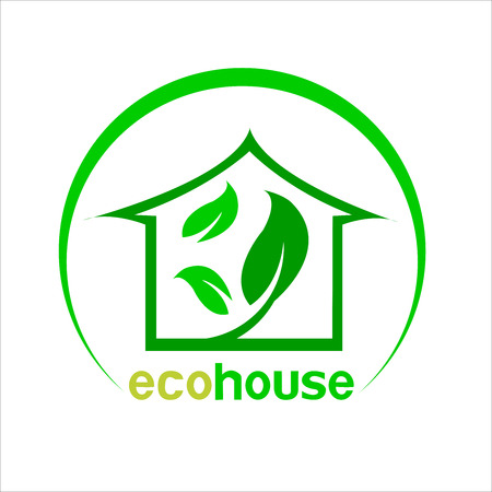 Eco house iconのイラスト素材