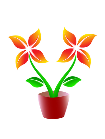 Red flowerのイラスト素材