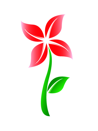 Red flowerのイラスト素材