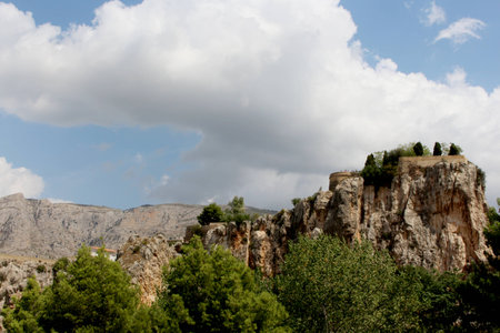 Beautiful viewpoint in Guadalest, Spainの写真素材